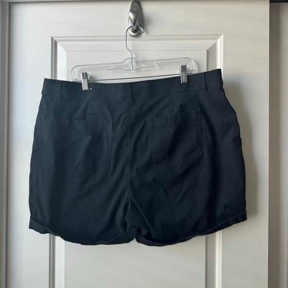Lane Bryant Black Cargo Shorts Rolled Hem 18 - Picture 6 of 9